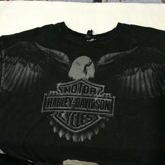 Harley Davidson Long Sleeve T Shirt Eagle BIG Graphic Wing Span USA Size 2XL - Picture 6 of 7